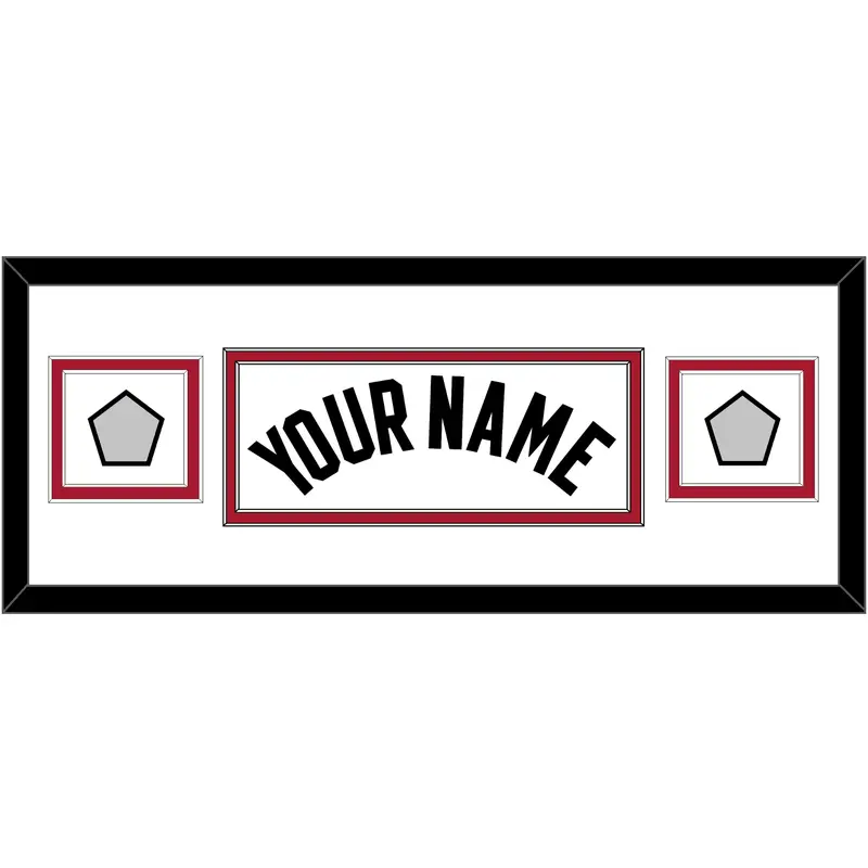 Miami Name & 2 Finals Patches - Home White (1999-2008) - Double Mat 2