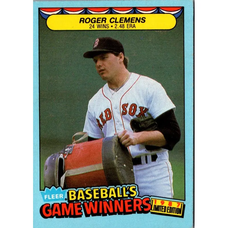 1987 Fleer Game Winners Roger Clemens #10