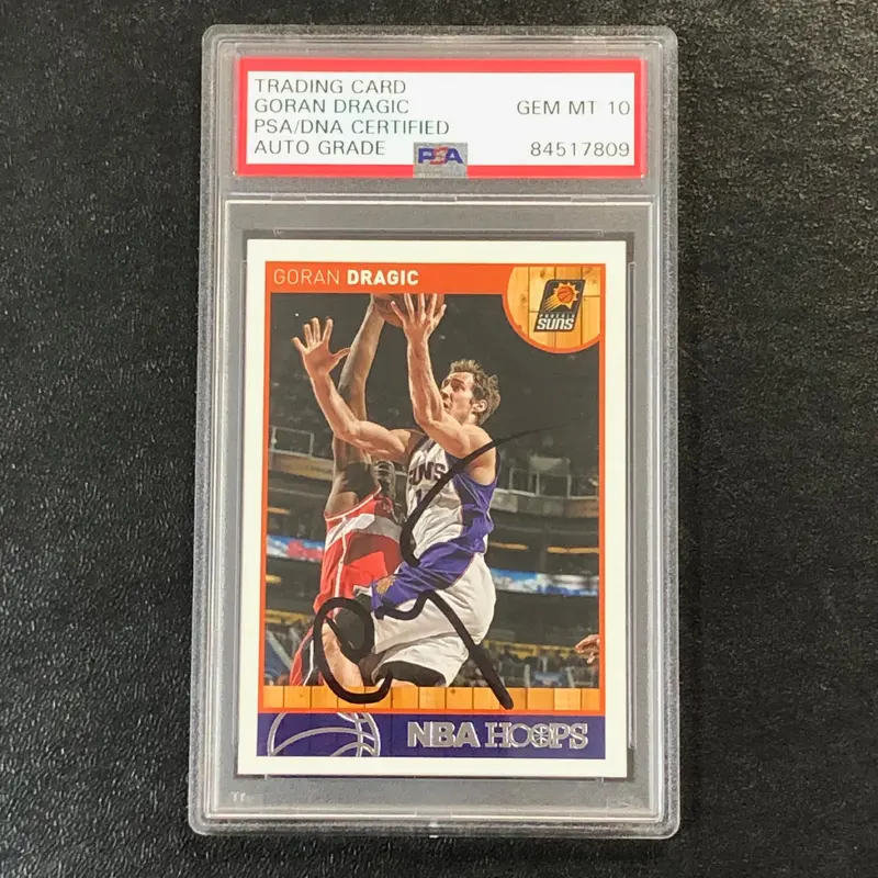 2013-14 NBA Hoops #46 Goran Dragic Signed Card AUTO 10 PSA/DNA Slabbed Suns
