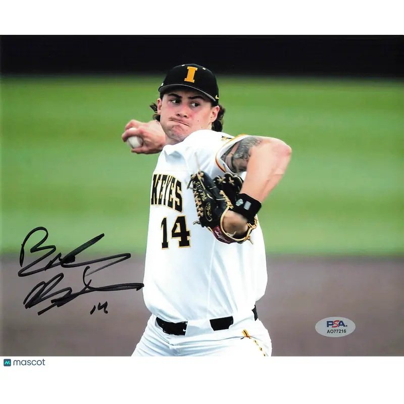 Brody Brecht Signed photo PSA Iowa Hawkeyes