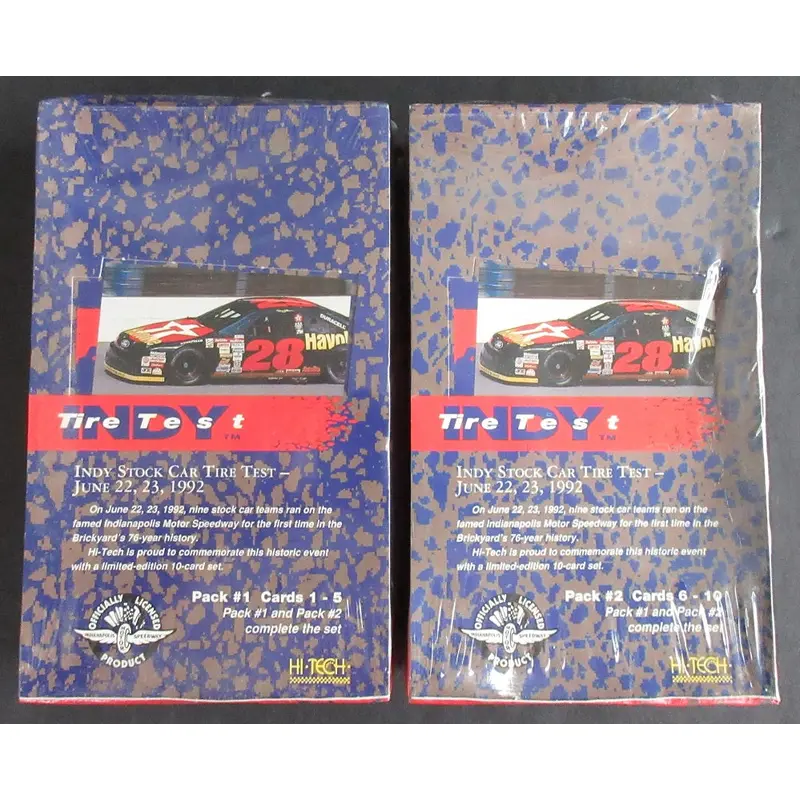 1992 Hi-Tech Indy Racing Tire Test Pack Box #1 & #2
