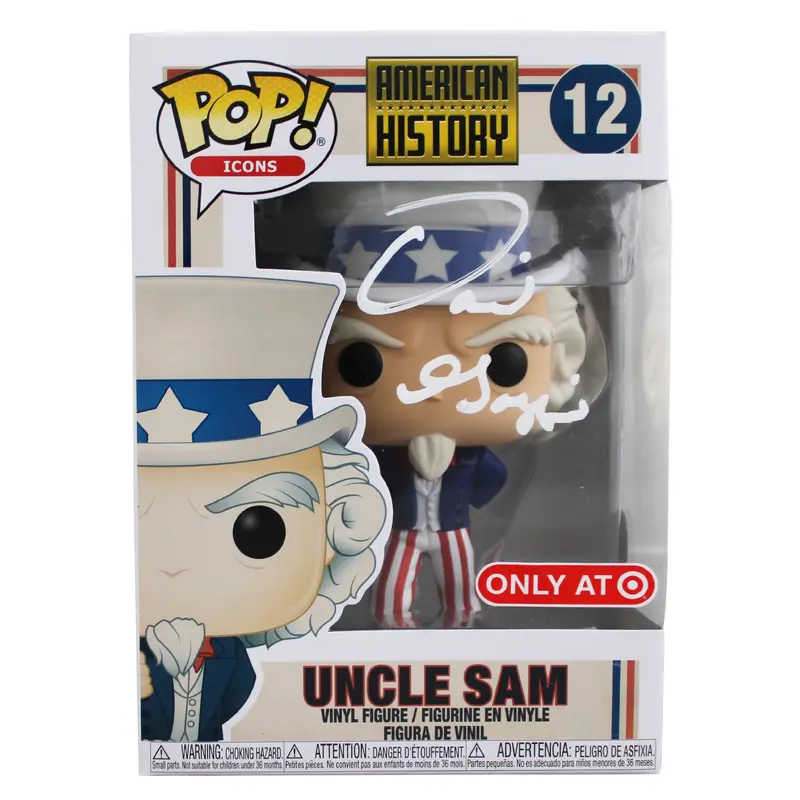 David Goggins Signed Uncle Sam #12 Funko Pop Vinyl Figure w/ White Sig BAS