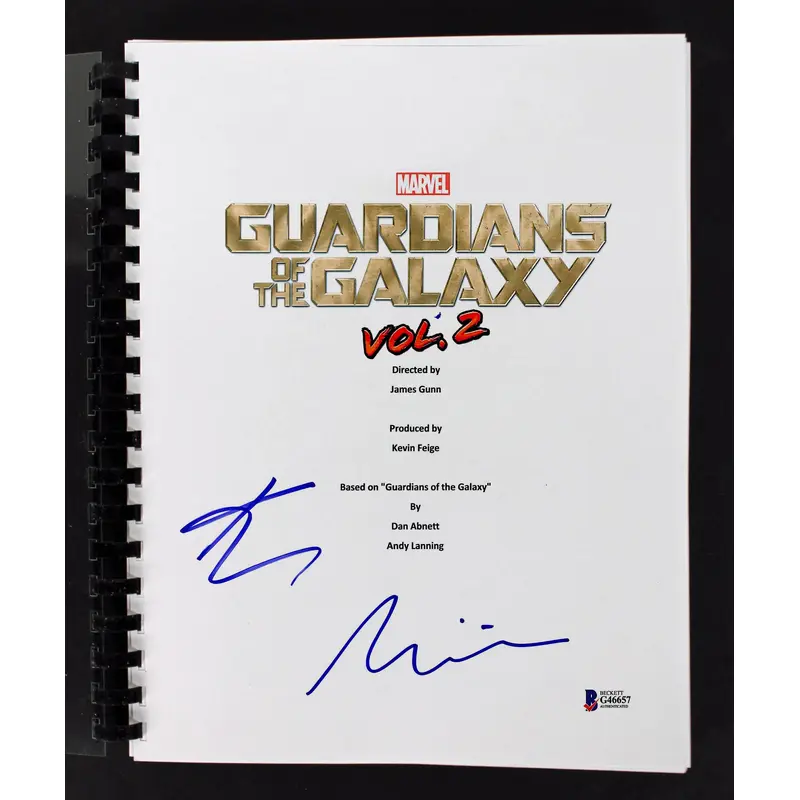 Guardians of the Galaxy 2 (2) Diesel & Gillan Signed Movie Script BAS #G46657