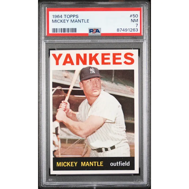 Mickey Mantle 1964 Topps #50 PSA 7 Near Mint