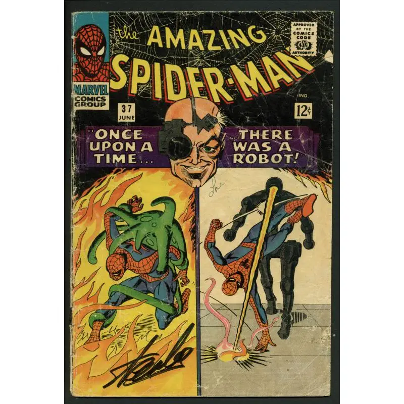 Stan Lee Signed Amazing Spider-Man #45 Comic Book The Lizard PSA/DNA #W18615