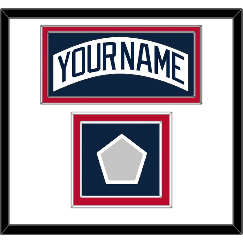 Atlanta Nameplate & World Series Jersey Patch - Home White (1987-2004)- Double Mat 2
