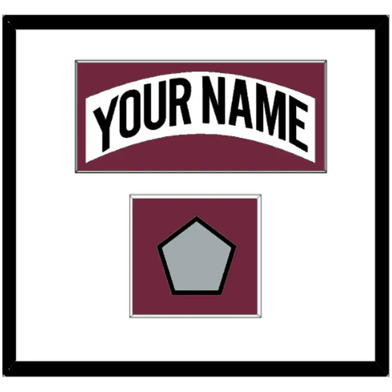 Colorado Nameplate & Stanley Cup Finals Patch - Home White (1999-2001) - Single Mat 1