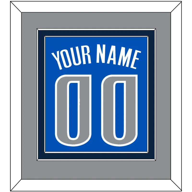 Dallas Name & Number - Road Blue (2010-2017) - Double Mat 3