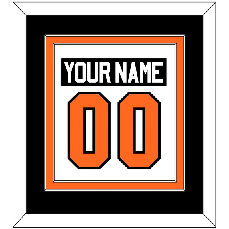Philadelphia Nameplate & Number (Back) Combined - Road White (2010-2017) - Double Mat 3