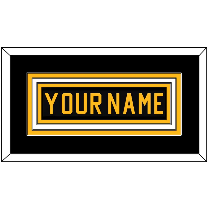Pittsburgh Nameplate - Road Black (1981-1984) - Triple Mat 2