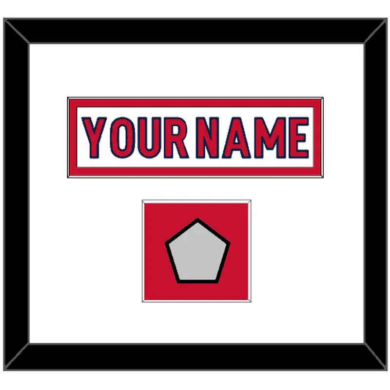 Washington Nameplate & 2018 Stanley Cup Finals Patch - Road White - Single Mat 2