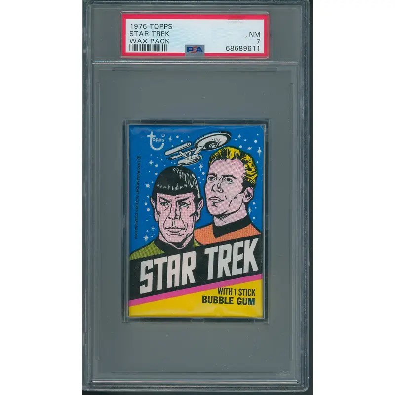 1976 Topps Star Trek Unopened Wax Pack PSA 7