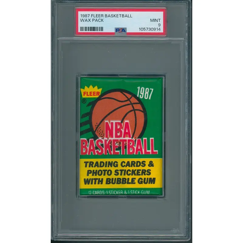 1987 1987/88 Fleer Basketball Unopened Wax Pack PSA 9