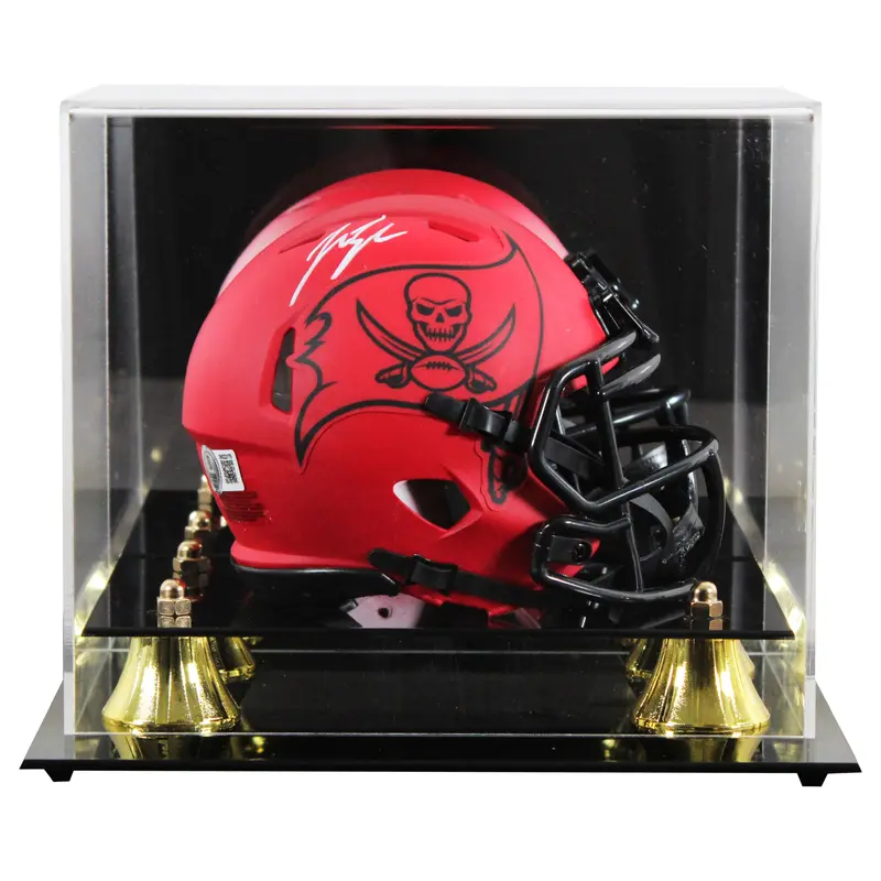 Buccaneers John Lynch Signed Rave Speed Mini Helmet W/ Case BAS Witnessed