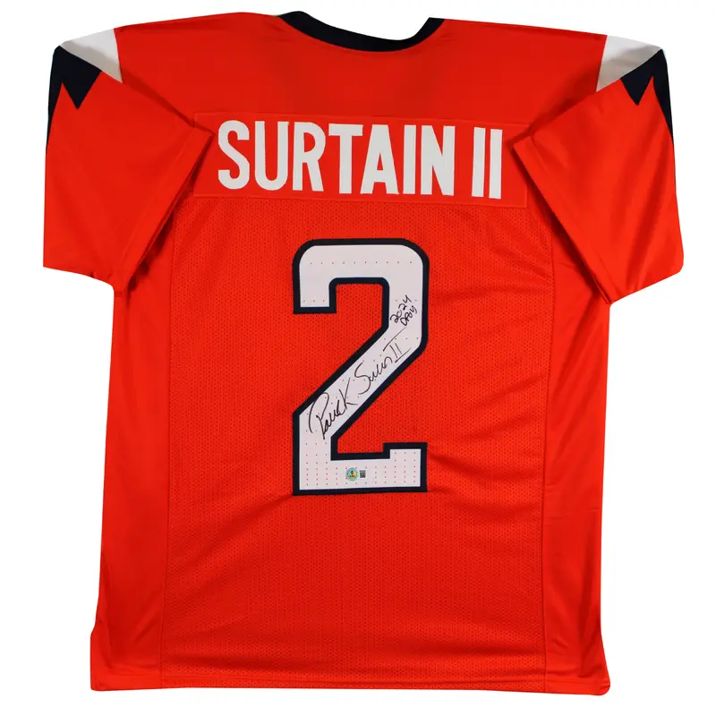 Patrick Surtain II "2024 DPOY" Signed Orange Pro Style Jersey BAS Wit #2W942939