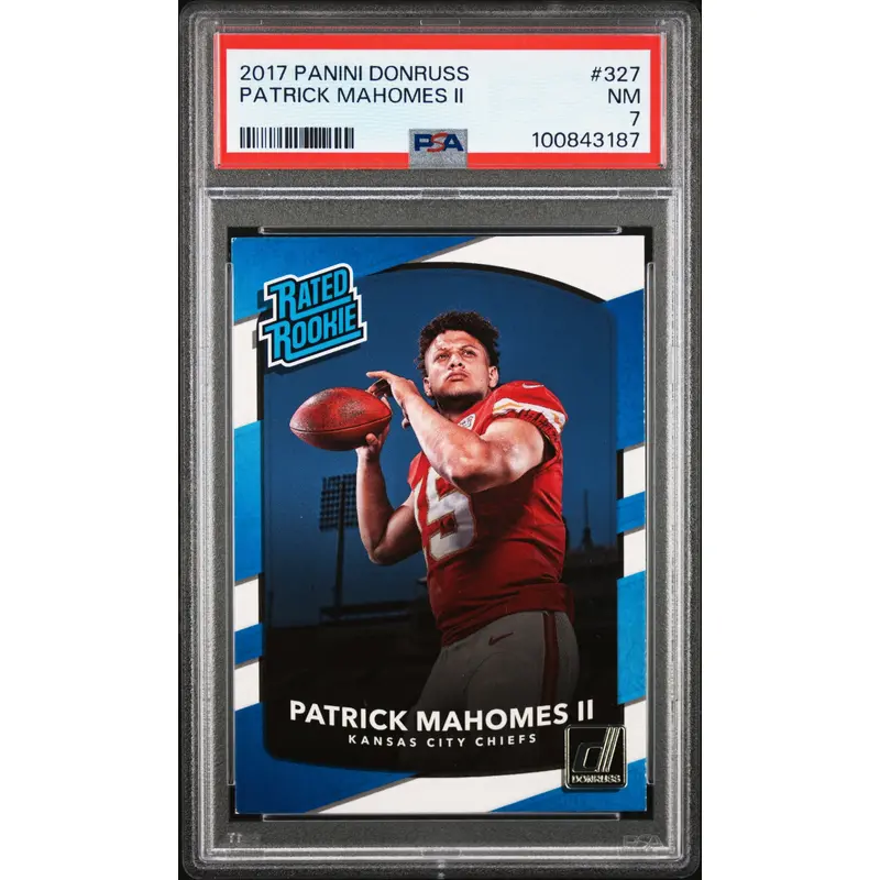 Patrick Mahomes 2017 Donruss Rookie #327 PSA 7 Near Mint