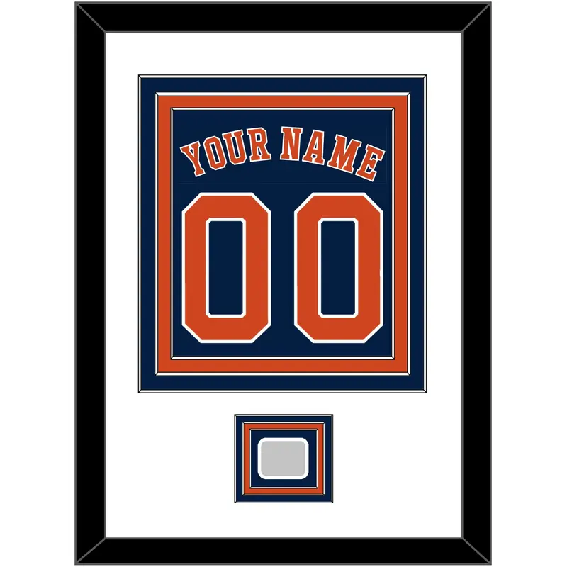 Houston Name, Number & World Series Jersey Patch - Alternate Blue - Triple Mat 1