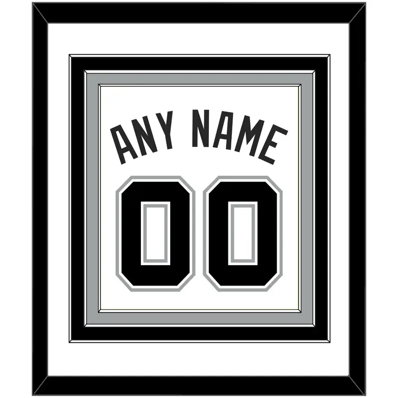 San Antonio Name & Number - Home White (2002-2017) - Triple Mat 1
