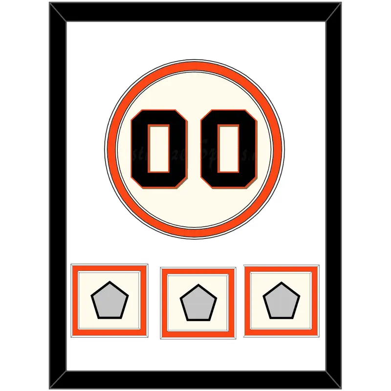 San Francisco Number & 3 World Series Jersey Patches - Home Cream (2000-2021) - Double Mat 1