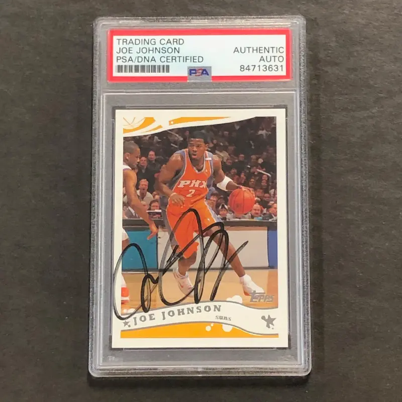 2005-06 Topps #96 Joe Johnson Signed Card AUTO PSA Slabbed