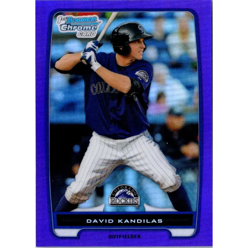2012 Bowman Chrome Prospects Purple Refractor David Kandilas #BCP173 012/199