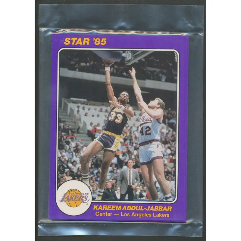1985 Star Basketball Lakers Team 5x7 Basketball Bagged Set