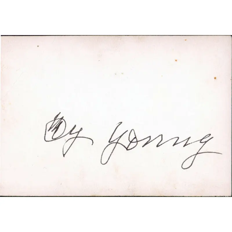 Cy Young Authentic Double Signed Black & White Vintage 3.5x5 Photo JSA #BB30597
