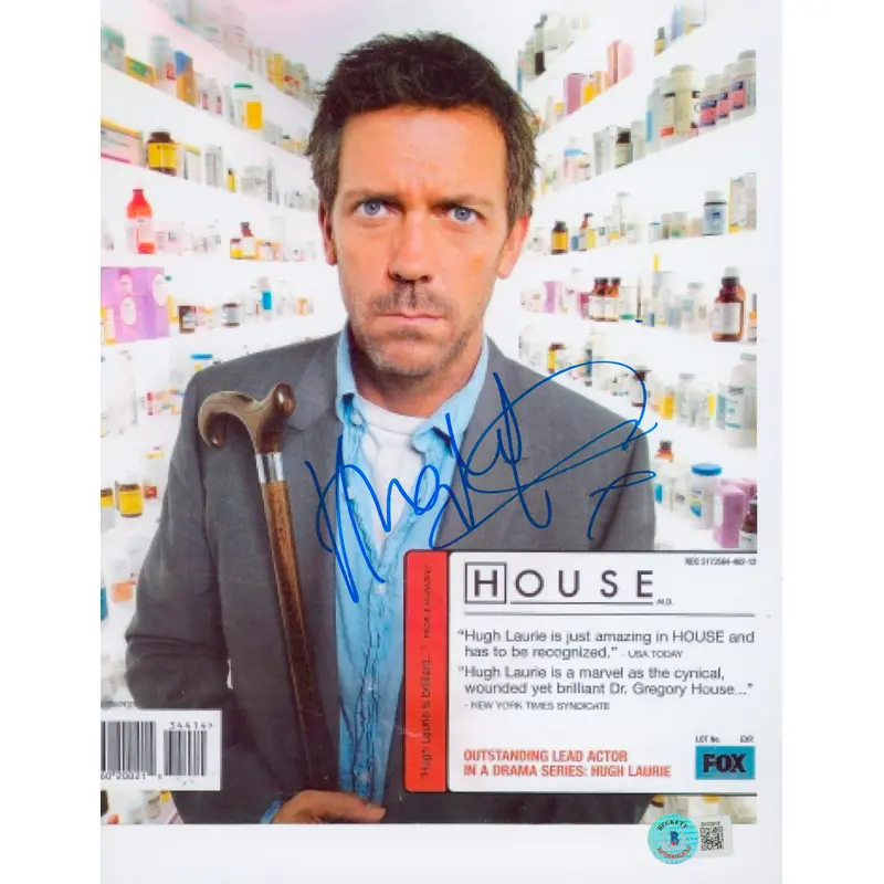 Hugh Laurie House Authentic Signed 8.5x11 Photo Autographed BAS #BK03918