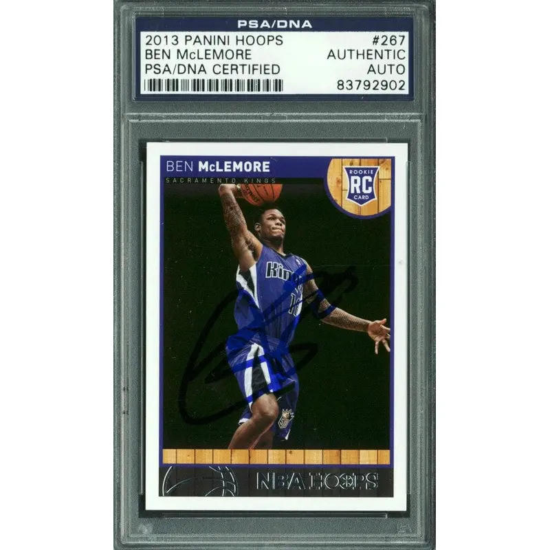 Kings Ben McLemore Authentic Signed Card 2013 Panini Hoops RC #267 PSA Slabbed