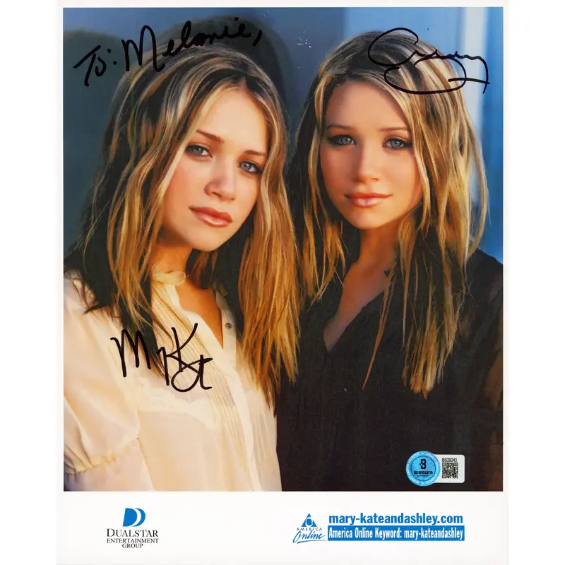 Mary-Kate & Ashley Olsen Full House "To Melanie" Signed 8x10 Photo BAS #BS29243
