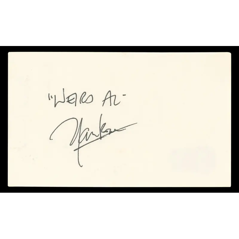 Weird Al Yankovic Musician Authentic Signed 3x5 Index Card BAS #BL98461