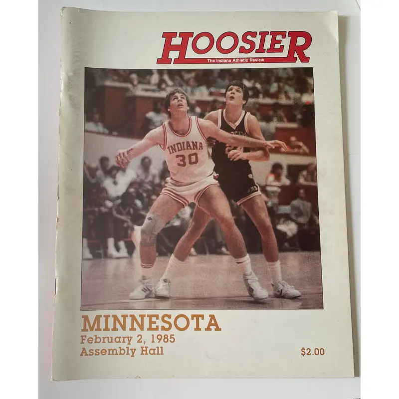 Indiana University vs Minnesota 1985 Hoosier basketball program