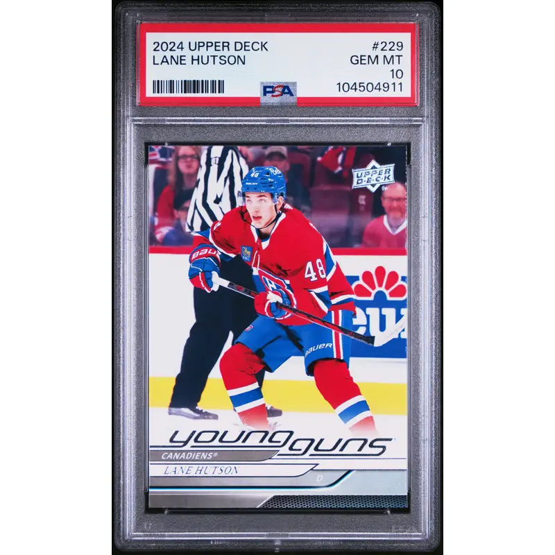 Lane Hutson 2024 Upper Deck Rookie #229 PSA 10 Gem Mint