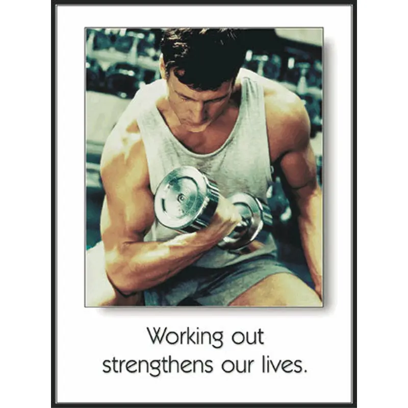 Men's Fitness "Strengthens Our Lives" Dumbbell Workout Motivational Poster - Fitnus
