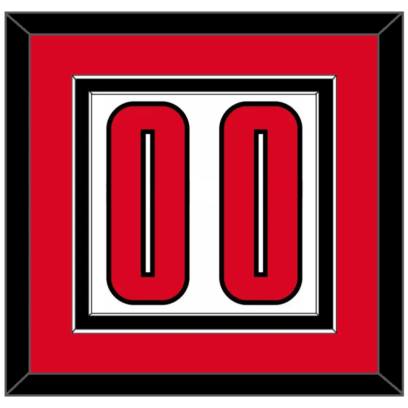 Canada Mens Hockey Number - 2002 Olympics Home White - Double Mat 2