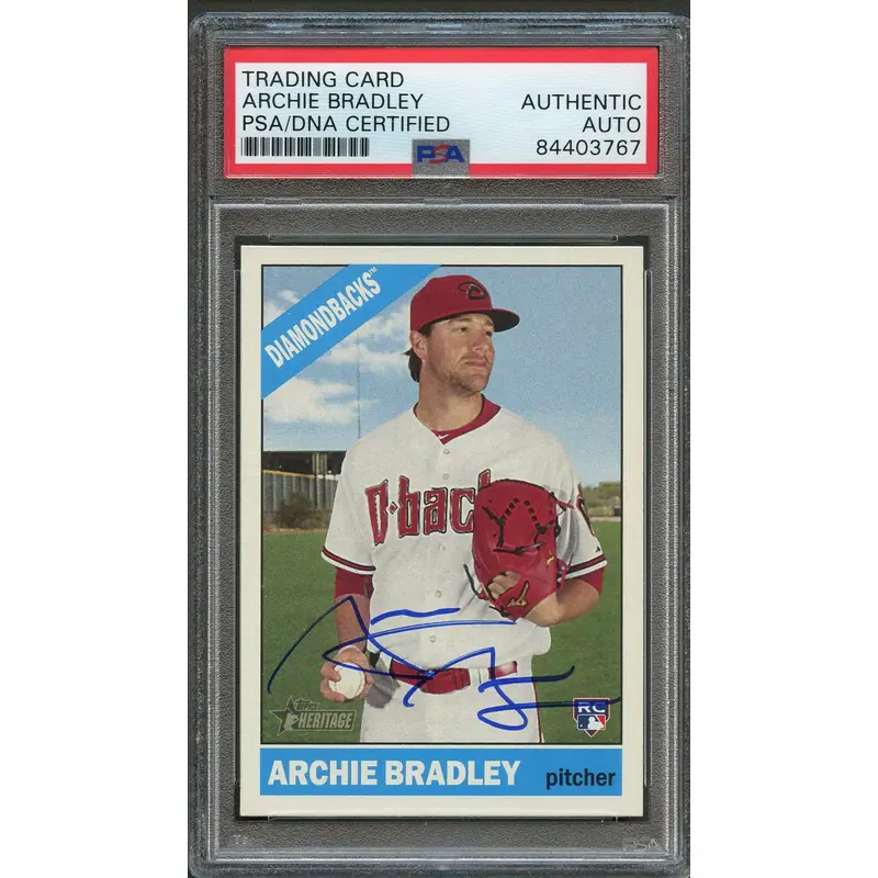 2015 Topps Heritage #599 Archie Bradley Signed Card PSA Slabbed Auto Rookie RC Dbacks