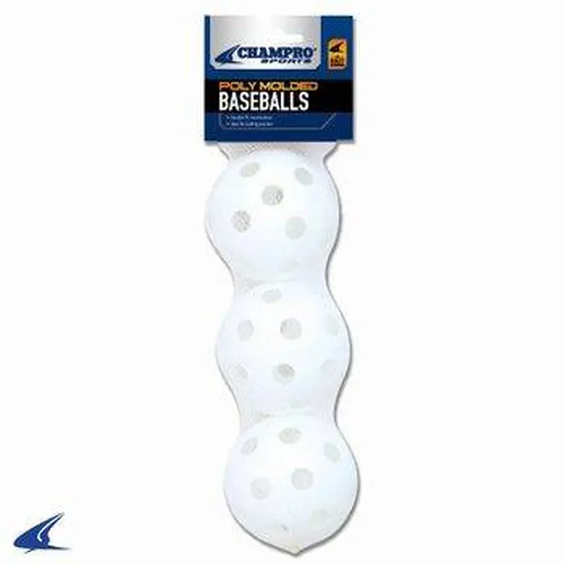 New Champro 9" Poly Whiffle ball - 3 Pack