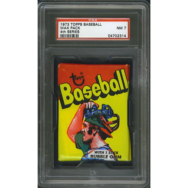 1973 Topps Baseball Unopened Series 4 Wax Pack PSA 7