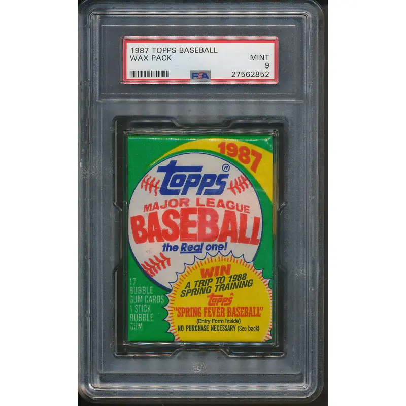 1987 Topps Baseball Unopened Wax Pack PSA 9