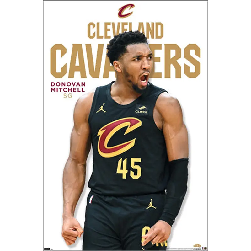 Donovan Mitchell "Intensity" Cleveland Cavaliers NBA Action Wall Poster - Costacos 2023