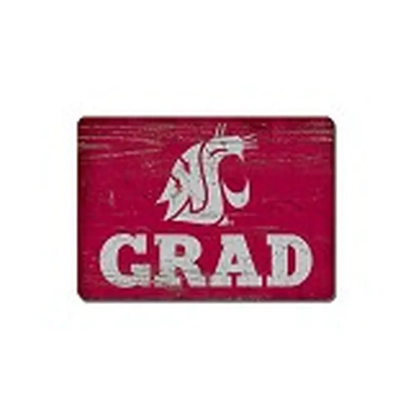Washington State Grad 2.5 x 3.5 Wood Magnet