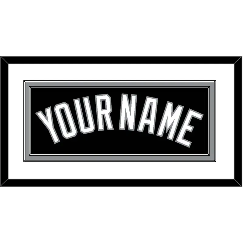 Chicago Name - Alternate Black (1991-1992) - Double Mat 1