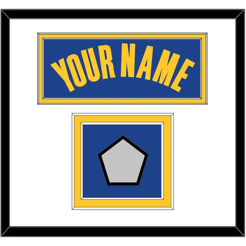 Golden State Name & Champions Patch - Blue Icon - Double Mat 1