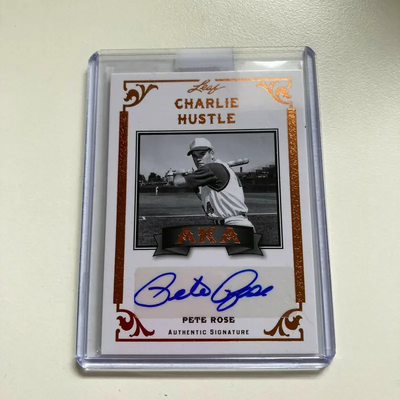 2012 Leaf Pete Rose Auto Signed Autographed Baseball Card