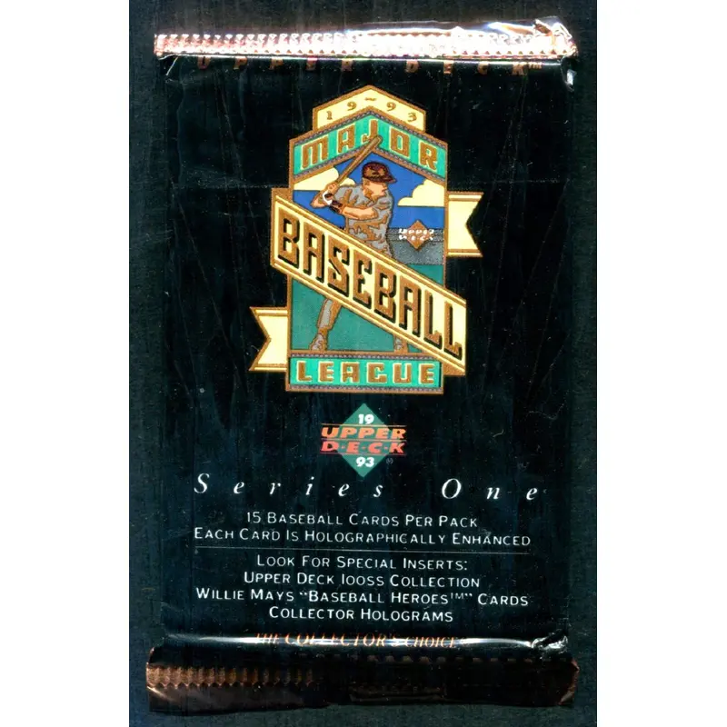 1993 Upper Deck Baseball Unopened Series 1 Pack (Retail) (15)