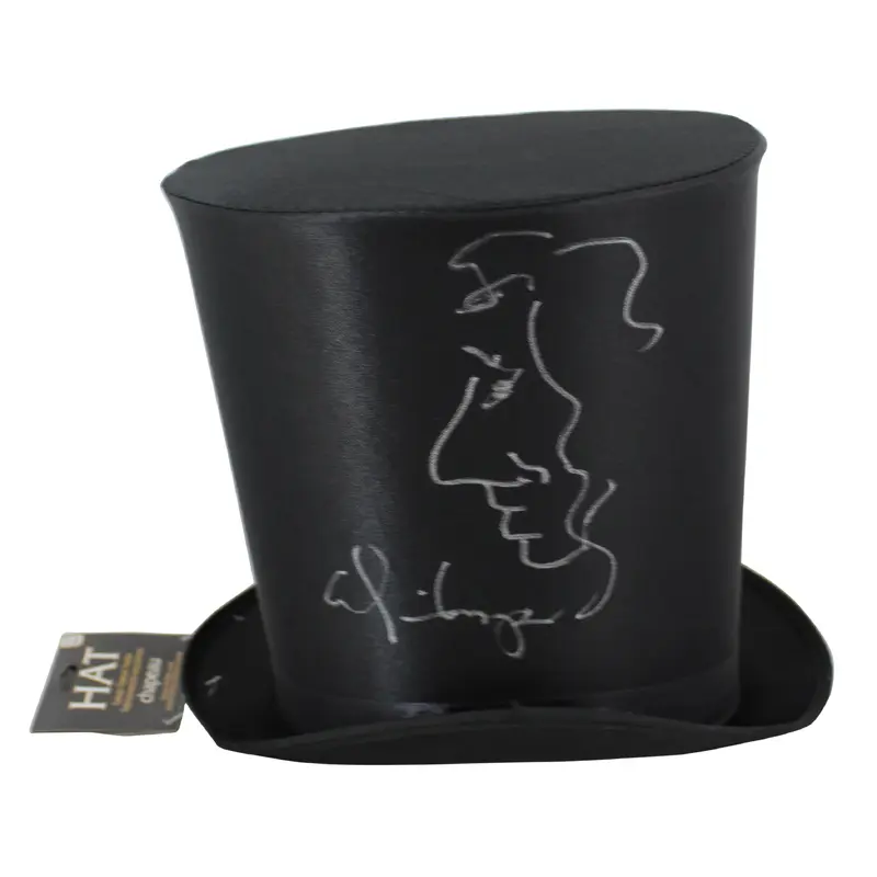 Alice Cooper Signed Costume Top Hat w/ Self Portrait Sketch BAS Witness #WC91145