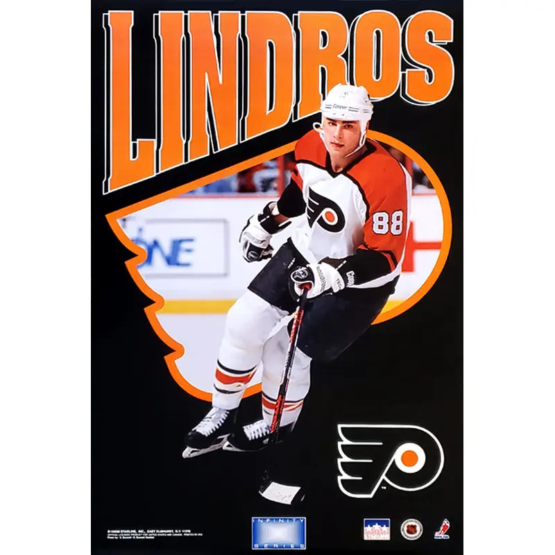 Eric Lindros "Infinity" Philadelphia Flyers NHL Action Poster - Starline Inc. 1993