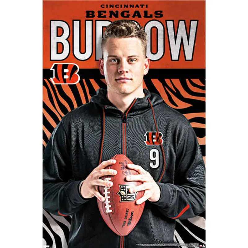 Joe Burrow "The Man" Cincinnati Bengals NFL Football Wall Poster - Costacos Sports