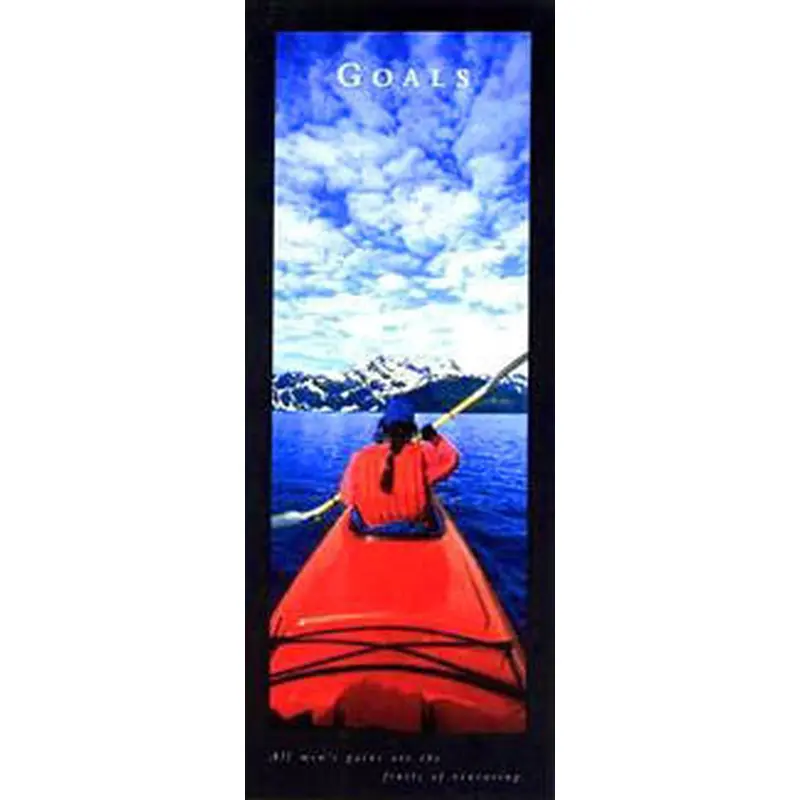 Kayaking "Goals" Motivational Poster - Front Line (12x36)
