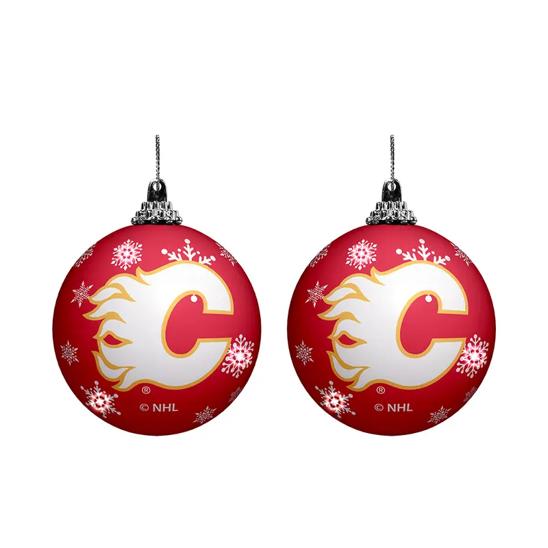 NHL Calgary Flames Light-Up Ornament 2-Pack